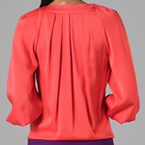 NWOT Diane Von Furstenberg Cahil Silk Blouse in Green - Picture 15 of 15